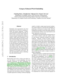 Category Enhanced Word Embedding