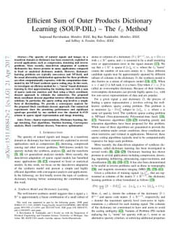 Efficient Sum of Outer Products Dictionary Learning (SOUP-DIL) - The
  $\ell_0$ Method