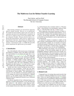 The Multiverse Loss for Robust Transfer Learning
