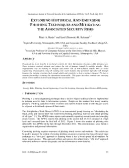 Exploring Historical and Emerging Phishing Techniques and Mitigating the
  Associated Security Risks