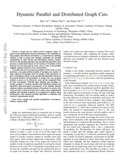 Dynamic Parallel and Distributed Graph Cuts