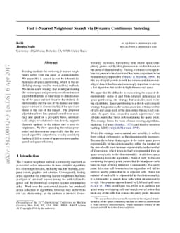 Fast k-Nearest Neighbour Search via Dynamic Continuous Indexing
