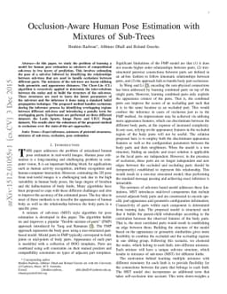 Occlusion-Aware Human Pose Estimation with Mixtures of Sub-Trees