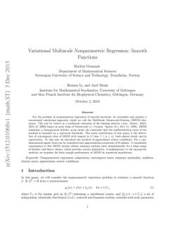 Variational Multiscale Nonparametric Regression: Smooth Functions