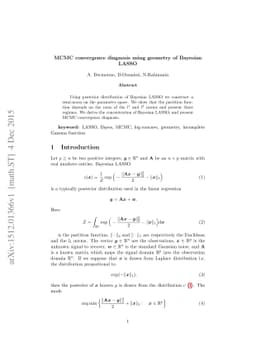 MCMC convergence diagnosis using geometry of Bayesian LASSO