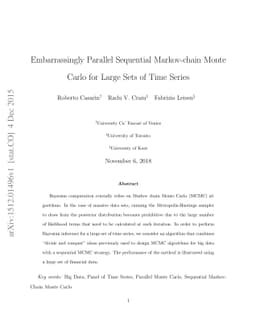 Embarrassingly Parallel Sequential Markov-chain Monte Carlo for Large
  Sets of Time Series