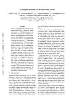 Learning the Semantics of Manipulation Action