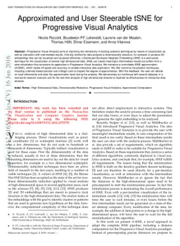 Approximated and User Steerable tSNE for Progressive Visual Analytics
