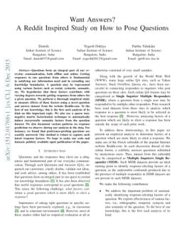 Want Answers? A Reddit Inspired Study on How to Pose Questions