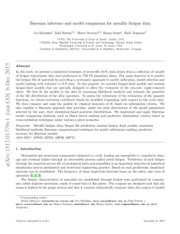 Bayesian inference and model comparison for metallic fatigue data