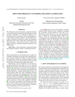 Joint Time-Frequency Scattering for Audio Classification