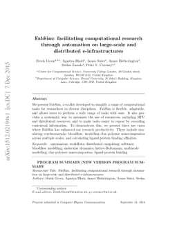 FabSim: facilitating computational research through automation on
  large-scale and distributed e-infrastructures