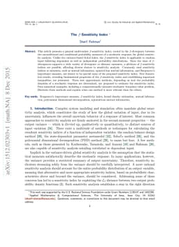 The $f$-Sensitivity Index