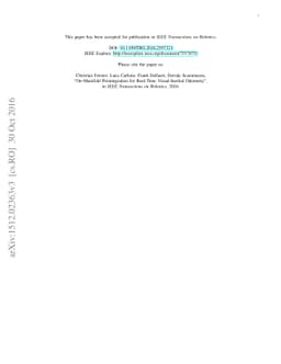 On-Manifold Preintegration for Real-Time Visual-Inertial Odometry