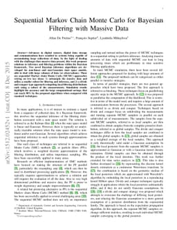Sequential Markov Chain Monte Carlo for Bayesian Filtering with Massive
  Data