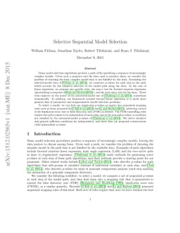 Selective Sequential Model Selection