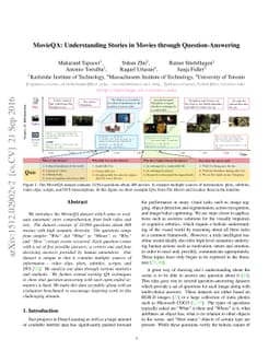 MovieQA: Understanding Stories in Movies through Question-Answering