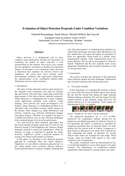 Evaluation of Object Detection Proposals Under Condition Variations