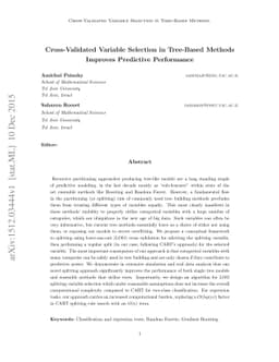 Cross-Validated Variable Selection in Tree-Based Methods Improves
  Predictive Performance