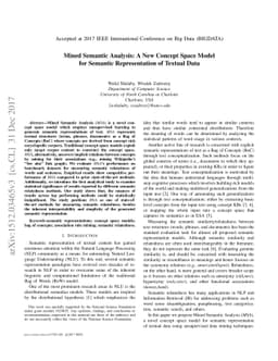 Mined Semantic Analysis: A New Concept Space Model for Semantic
  Representation of Textual Data