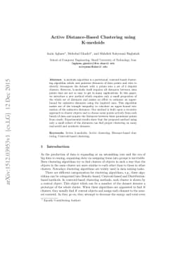 Active Distance-Based Clustering using K-medoids