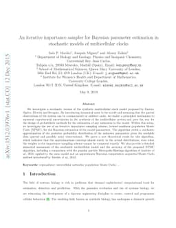 An iterative importance sampler for Bayesian parameter estimation in
  stochastic models of multicellular clocks