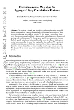 Cross-dimensional Weighting for Aggregated Deep Convolutional Features