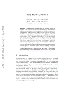 Deep Relative Attributes