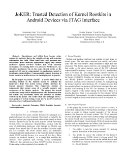 JoKER: Trusted Detection of Kernel Rootkits in Android Devices via JTAG
  Interface