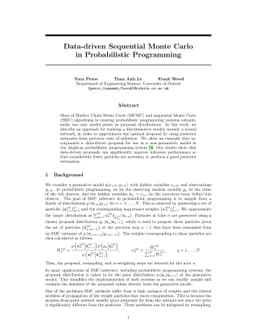 Data-driven Sequential Monte Carlo in Probabilistic Programming
