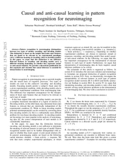 Causal and anti-causal learning in pattern recognition for neuroimaging