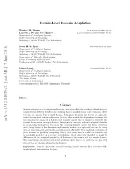 Feature-Level Domain Adaptation