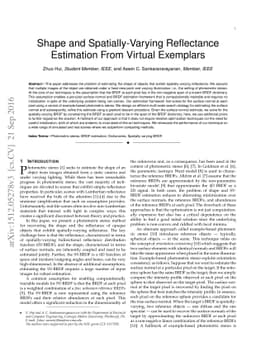 Shape and Spatially-Varying Reflectance Estimation From Virtual
  Exemplars