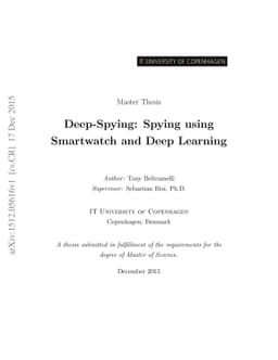 Deep-Spying: Spying using Smartwatch and Deep Learning