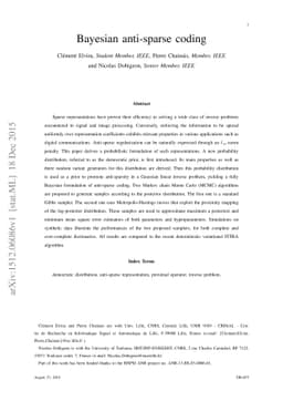 Bayesian anti-sparse coding