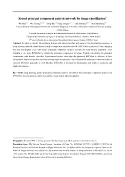 Kernel principal component analysis network for image classification