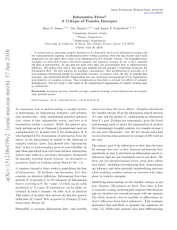 Information Flows? A Critique of Transfer Entropies