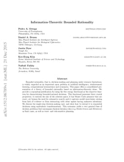 Information-Theoretic Bounded Rationality