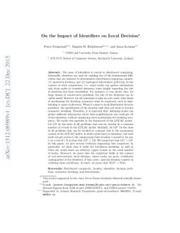 On the Impact of Identifiers on Local Decision