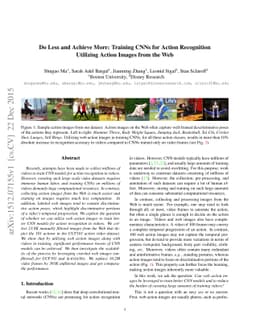 Do Less and Achieve More: Training CNNs for Action Recognition Utilizing
  Action Images from the Web