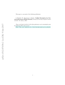 Unified Description for Network Information Hiding Methods
