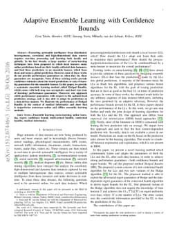 Adaptive Ensemble Learning with Confidence Bounds