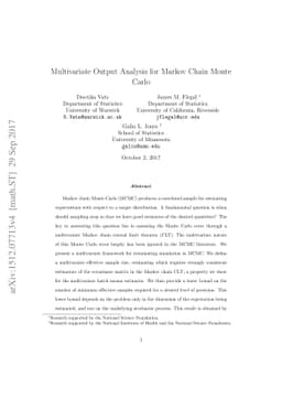Multivariate Output Analysis for Markov chain Monte Carlo