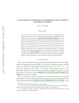 A scalable quasi-Bayesian framework for Gaussian graphical models