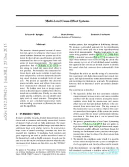 Multi-Level Cause-Effect Systems