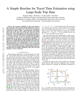 A Simple Baseline for Travel Time Estimation using Large-Scale Trip Data