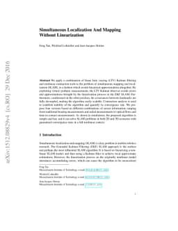 Analytical SLAM Without Linearization