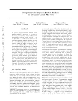 Nonparametric Bayesian Factor Analysis for Dynamic Count Matrices