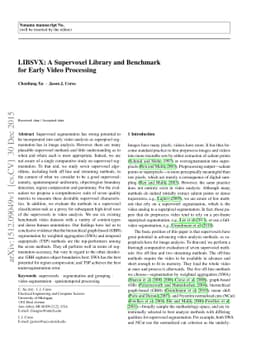 LIBSVX: A Supervoxel Library and Benchmark for Early Video Processing