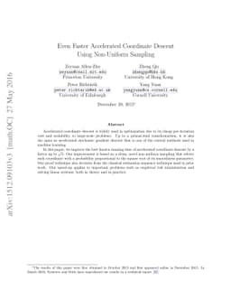 Even Faster Accelerated Coordinate Descent Using Non-Uniform Sampling